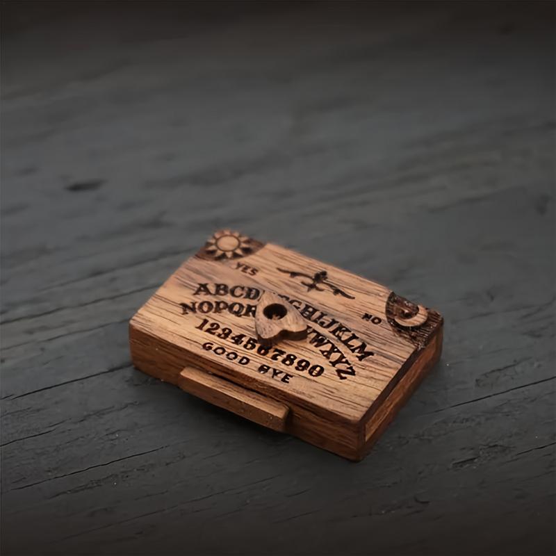 Miniature Ouija Board Wooden Ouija Boards Miniatures with Planchettes Miniature Board for Family Friends Ouija Board Decor