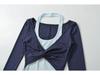 American Spicy Girl Colorblock Twisted Long Sleeve Contrast Halter Shirt - Women's Spring/Autumn Slim Fit 