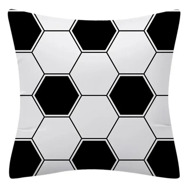 Vikama Sports-Themed Rugby And Basketball Decorative Square Cushion Cover, Suitable For Cars, Sofas, Offices, And Home Decor