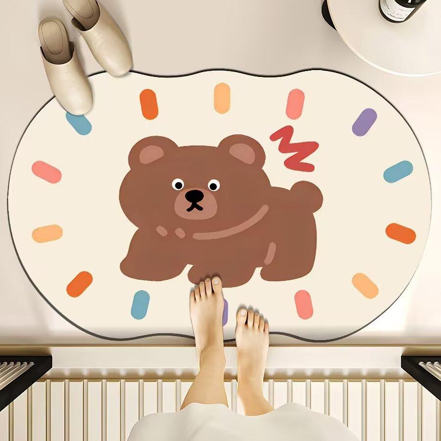 Diatom Mud Pad Resistant To Dirty Toilet Bathroom Toilet Door Area Moisture-wicking Quick Drying Mat Shower Room Door Slip-resistant Mat