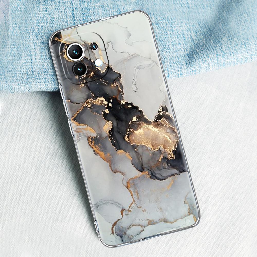Marble For Poco X5 X3 NFC F5 F4 F3 M3 Clear Phone Case For Xiaomi 12T 12 13 Lite 11 Ultra Mi 10T 5G 11X Pro 11T Silicone Cover