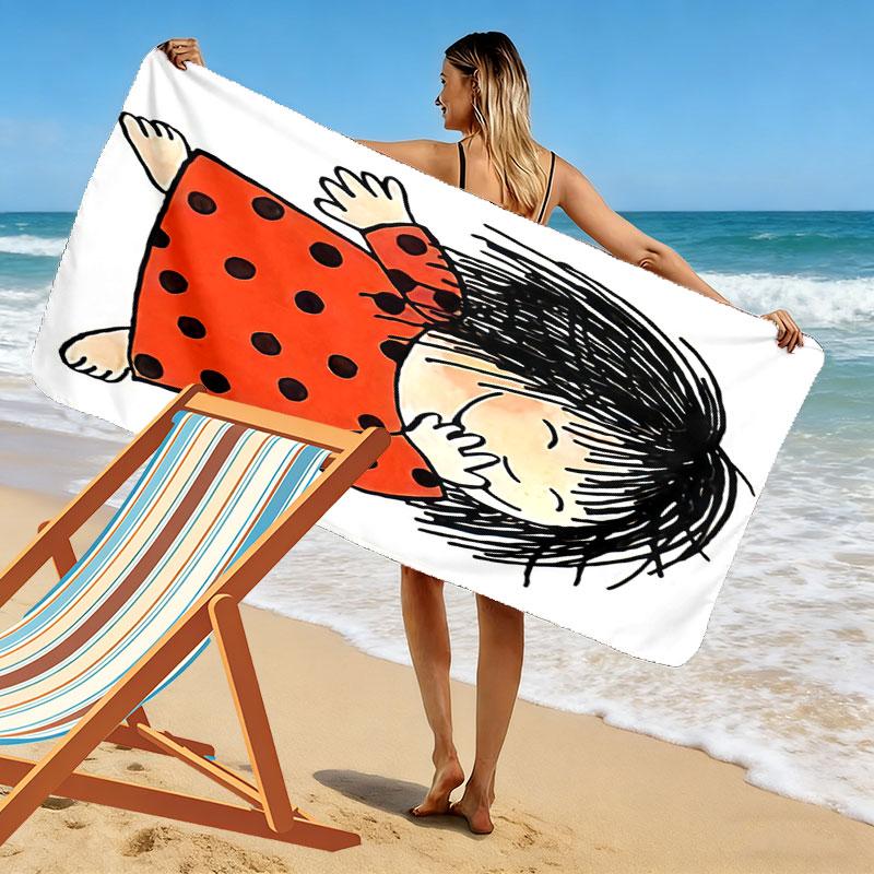 Cirkeline Print Beach Towel, Large Soft Quick Dry Towel for Beach Camping Swimming