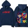 Band Musicale Gorillaz PUNK ROCK Maglione Motivo Cartone Animato con Cappuccio Abbigliamento Casual e Trendy Vintage Y2K Oversize