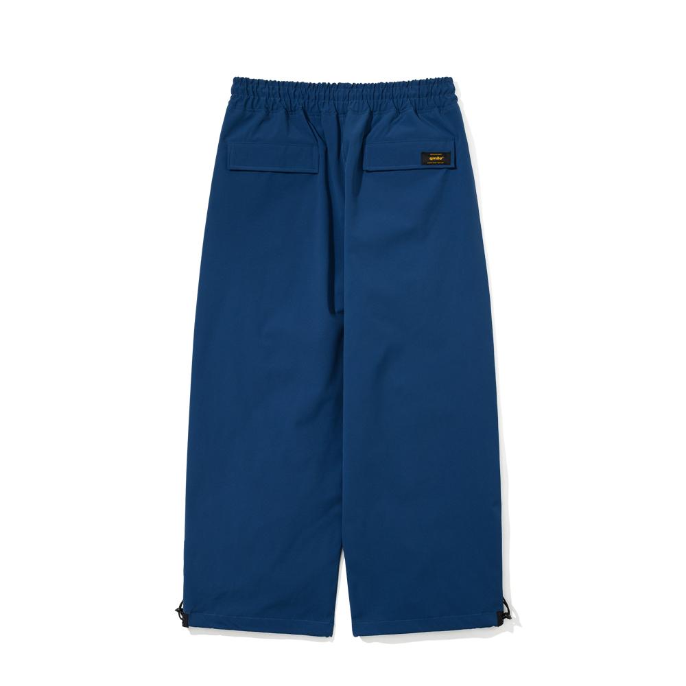 Kyumail 451 Double-Pleat Wide-Leg Easy Pants Steel Blue