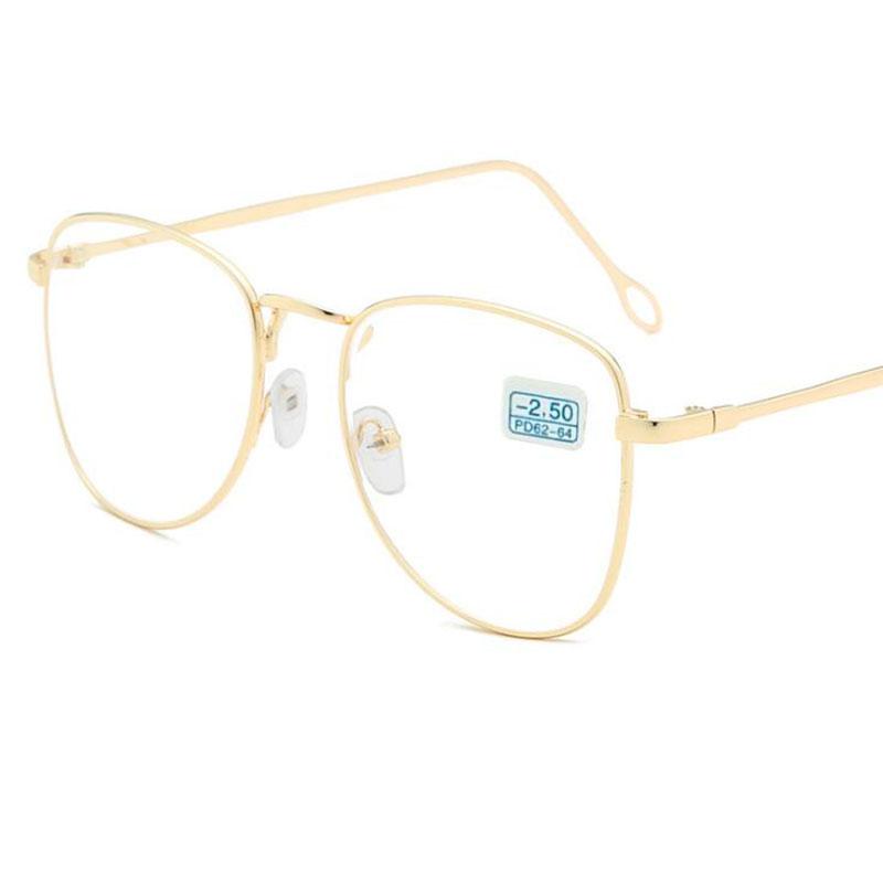 -1 -1.5 -2 -2.5 -3 -3.5 -4 To -6.0 Myopia Glasses Women Men Metal Frame Shortsighted Eyewear Made Prescription Spectacles