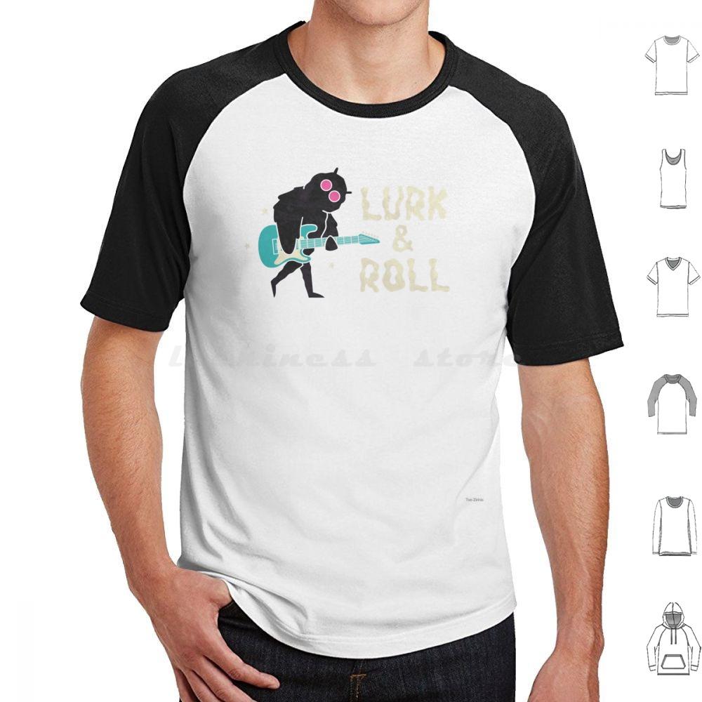 Lurk And Roll T Shirt Cotton Men Women DIY Print Mothman And Roll Moth Cryptid Lurk Paranormal Cryptozoology Music Creature
