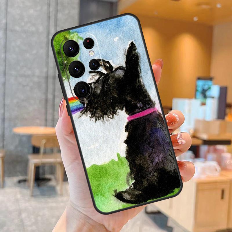 Cute Scottish Terrier Dog Phone Case For Samsung Galaxy S25 S24 S23 S22 S20 S21 Ultra S9 S10 Plus S25 FE Back Cover