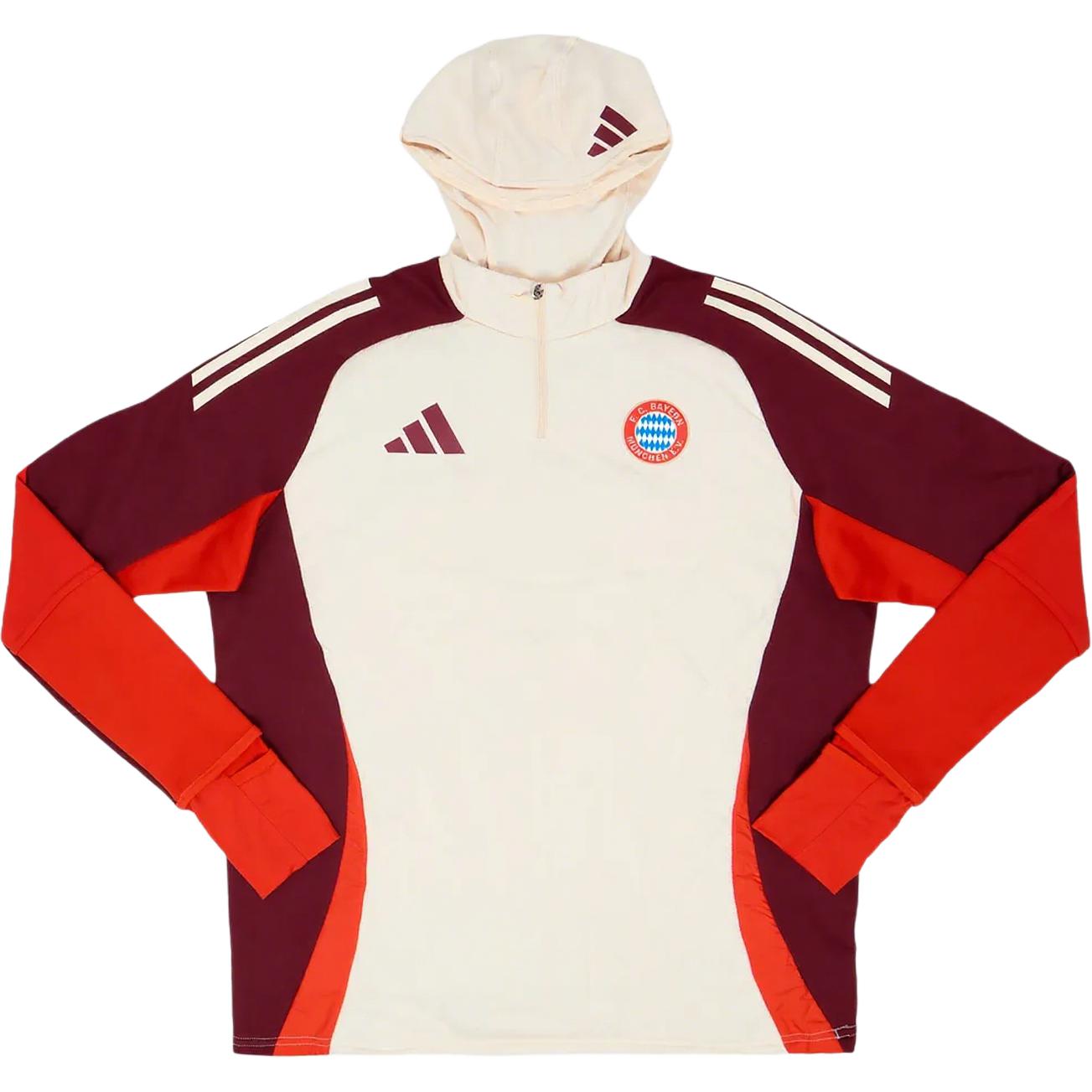 

Adidas Бавария Мюнхен 2024-25 Европа Толстовка на молнии до четверти с капюшоном Полосатая тренировочная футбольная майка Унисекс майка IS9961 S