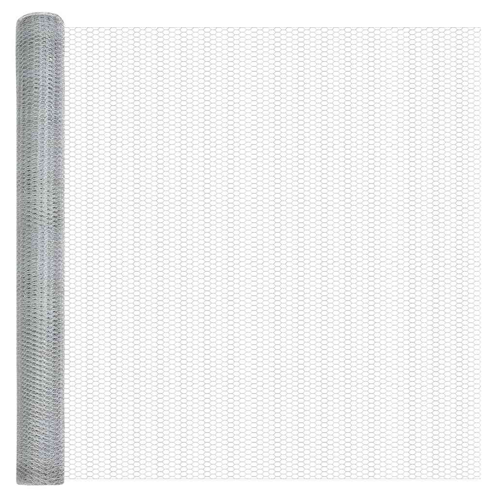Hexagonal Fence Silver 1.6 X 10 M Galvanized Steel