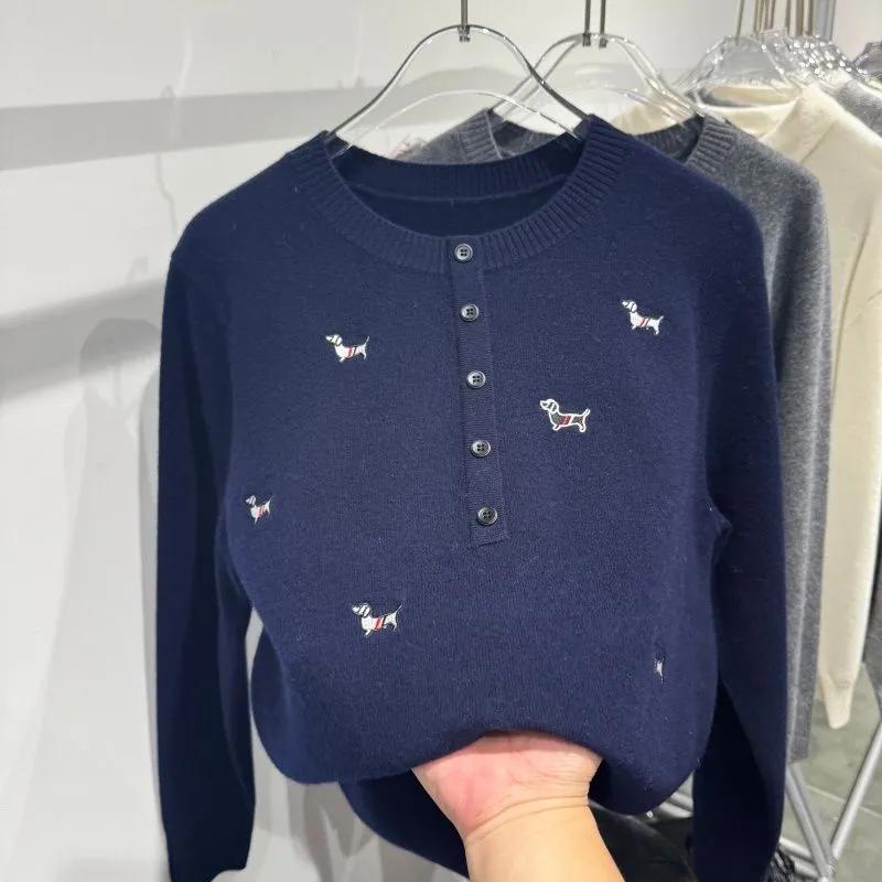 

Светр для жінок Зимовий Бавовняний Потовщений Пуловер Теплий В язаний Еластичний Довгий Рукав Оверсайз Джемпер Светр Топи 3XL темно-синього кольору