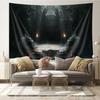 Wandteppich mittelalterlich gotisch Fantasy Verlies Drache