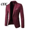 2Pcs/Set Plus Size Men Solid Color Long Sleeve Lapel Slim Button Business Suit