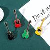 Pack of 4 Musical Instrument Badge Cute Cartoon Guitar Brooches Lapel Pins Musical Festival Accessories for Coat Hat