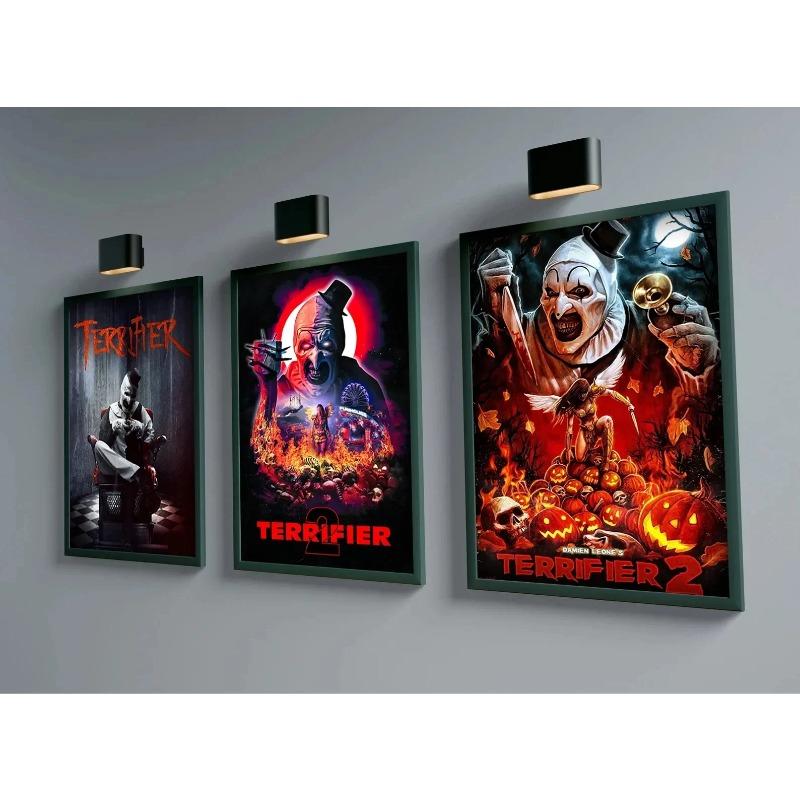 Retro Dekoration Horrorfilm Terrifier 2 Poster Ästhetik Film Fernseher Set Leinwandmalerei Für Wandkunst Wandbild Heim Zimmer Dekor
