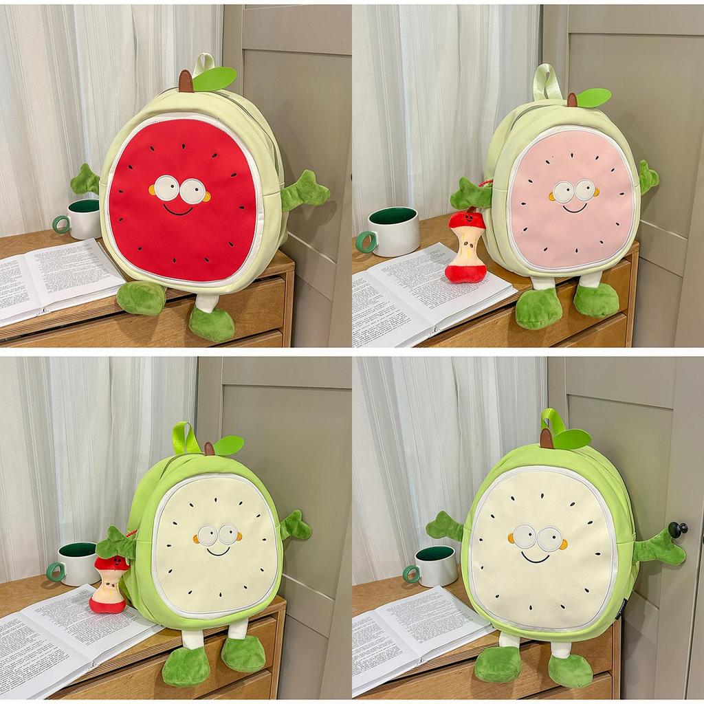 Backpack For Kids With Nylon And Fruit Pattern For School And Daily Use
