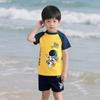 Cartoon Boys' Toddler Sun Protection Quick-Dry Swimsuit Set with Swim Cap
