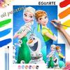 Disney Frozen Elsa Anna Olaf Paint By Number Kit Drawing Canvas DIY Picture Home Decor Painting Wall Art HandPainted Craft Gift