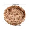 Natural Water Hyacinth Storage Baskets Round Basket Tray Fruit Tray Grass Weaving Storage Serving Trays with Handle