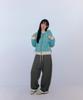 Peulleoti Cut-Line Wide Sweatpants (Khaki)