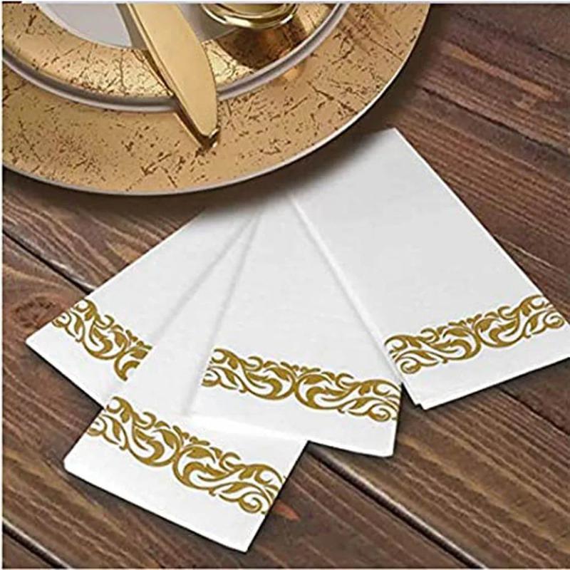 Paper Napkins Guest Towels Disposable Premium Quality Dinner Napkins Disposable Soft, Absorbent, Party Napkins Wedding Napkins