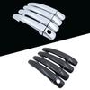 Black Carbon Fiber Handle Or Chrome Side Door Cover Trim Set  for Peugeot 207 207SW SW CC 2006~2014 Car Accessories 2007 2008