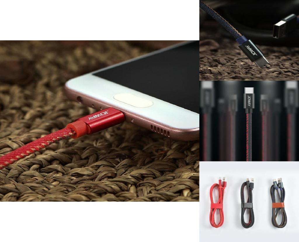 Micro Usb Cable Type C For Samsung Htc Fast Charger With Denim Wrap**