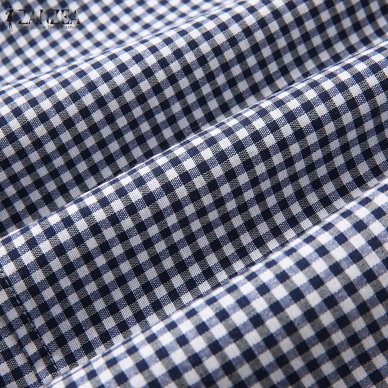 ZANZEA Dámská ležérní halenka s 3/4 rukávem a výstřihem do O