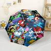 Spider-man Faces Pattern Portable Automatic Umbrella Retractable Design with 8-Rib Durability Lightweight All-Season Umbrella for Travel