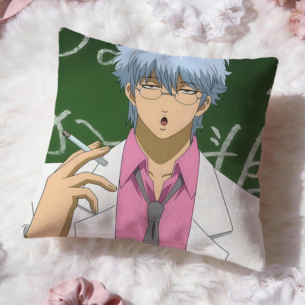 Gintama hot anime Cushion Cover Premium Comfort Reversible Pillow Cove -Two in One Design for Any Room & Car Interior