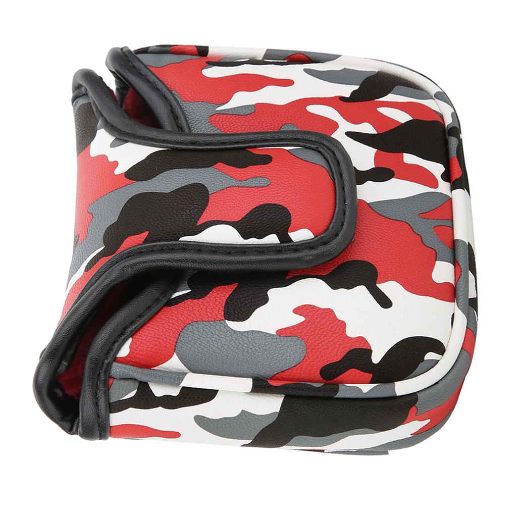 Square Golf Putter Cover Headcover Camouflage Waterproof PU Golf Club Head Cover Magnetic Closure Accessory