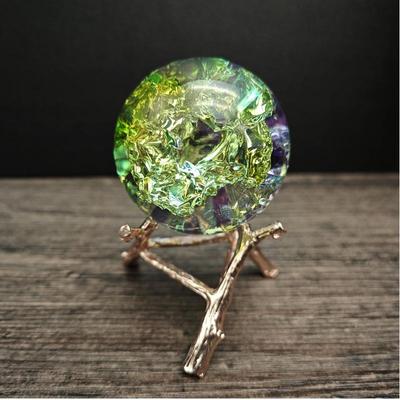 Bunte Eisblumenglas-Ornamente: Fantasy Eisbruchkugeln zur Dekoration und als Geschenk
