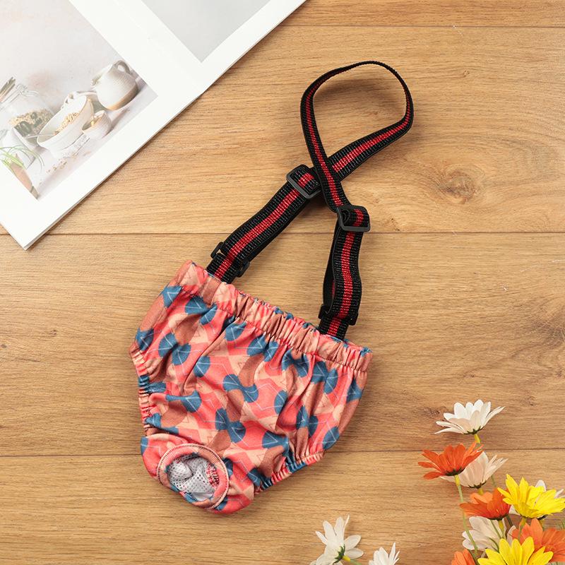 

Large Dog Washable Menstrual Pants with Suspenders - Reusable and Safe Pet Physiological Wear. S