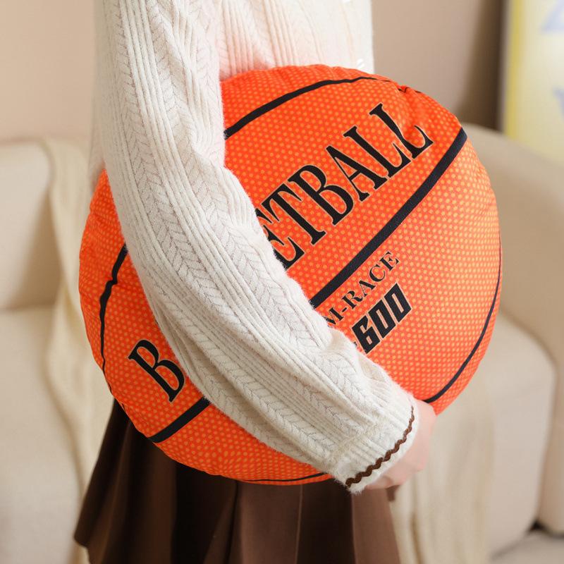 Cartoon Basketball Pillow Blanket Plush Toy Basketball Doll Home Pillow Cushion Girls Office Air Conditioner Blanket