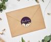 Darling Souvenir Personalized Floral Border Elegant 1.6 Inches Round Thank You Stickers DIY-45