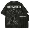 Motoko Kusanagi Ghost In The Shell Clothing Men Women Manga Tshirts Vintage Washed T Shirt Casual Cotton Tee Harajuku Tshirt