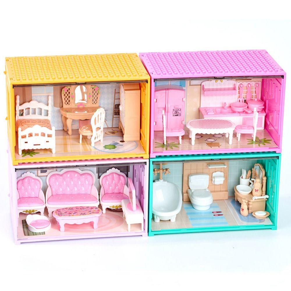 1Set Pink Kid Toys Kitchen Bedroom 4 Styles Cooking Things  Doll Game Accessoies