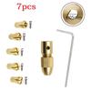 7pc Mini Drill Chuck Kit for 0 5mm To 3 0mm Bits Copper Construction for Precision Drilling for Hobby and DIY Projects