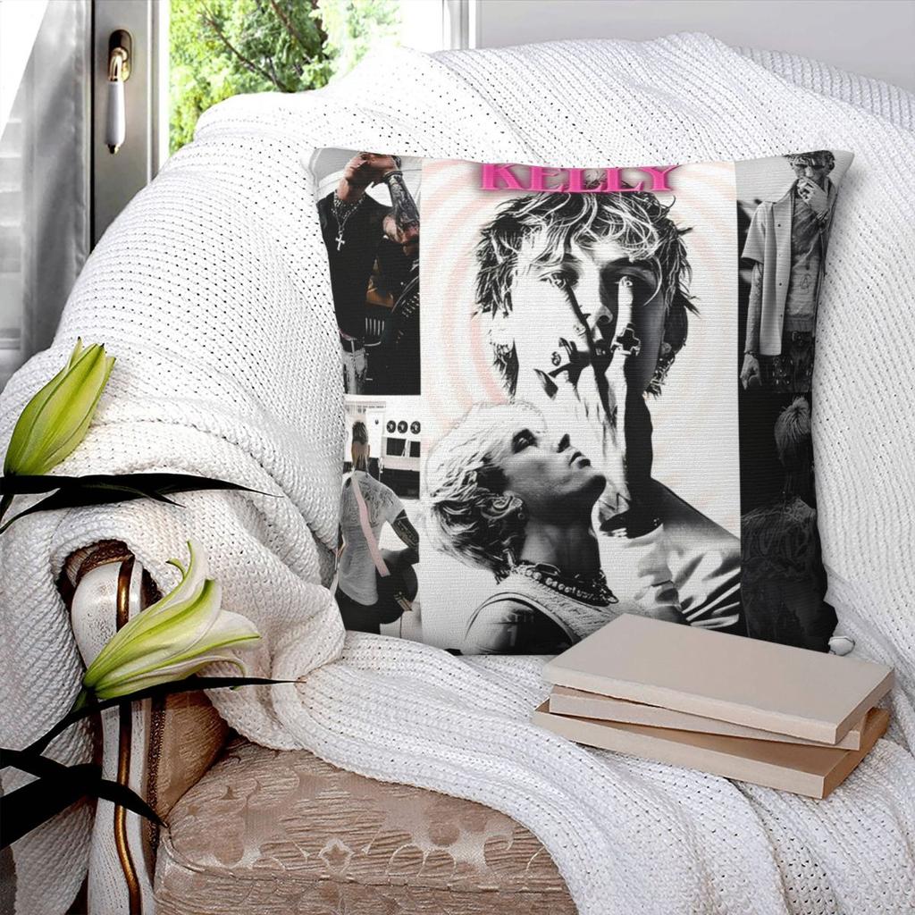 MGK Machine Gun Kelly Rapper Pillow Cover Fashion Pillow Case Soft Custom DIY Cushion Cover Pillowcases For Living Room Chair
