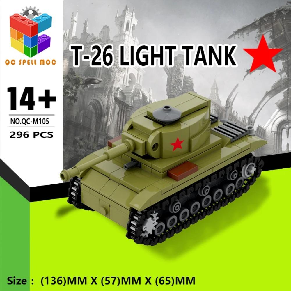 Gebäude MOC Neuer WW2 Sowjetischer Panzer gepanzertes Fahrzeug Baustein Set Militär Montage Modell Armee Krieg Soldat Spielzeug Geschenke für Kinder Kinder