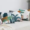 Nordic Ins Abstract Plant Short Fleece Pillow Case Home Sofa Pillow Case Core-free Cushion Case