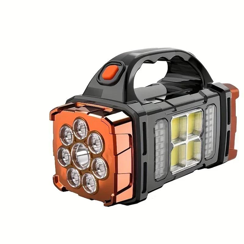 USB Rechargeable Hand-held Spotlight Flashlight, LED Emergency Flashlight, Searchlight