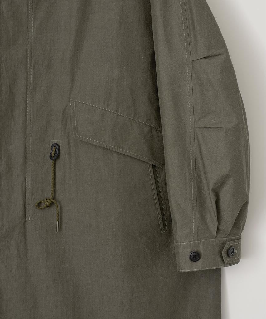 ANOTHER OFFICE Silk Nep Mods Coat (Khaki)