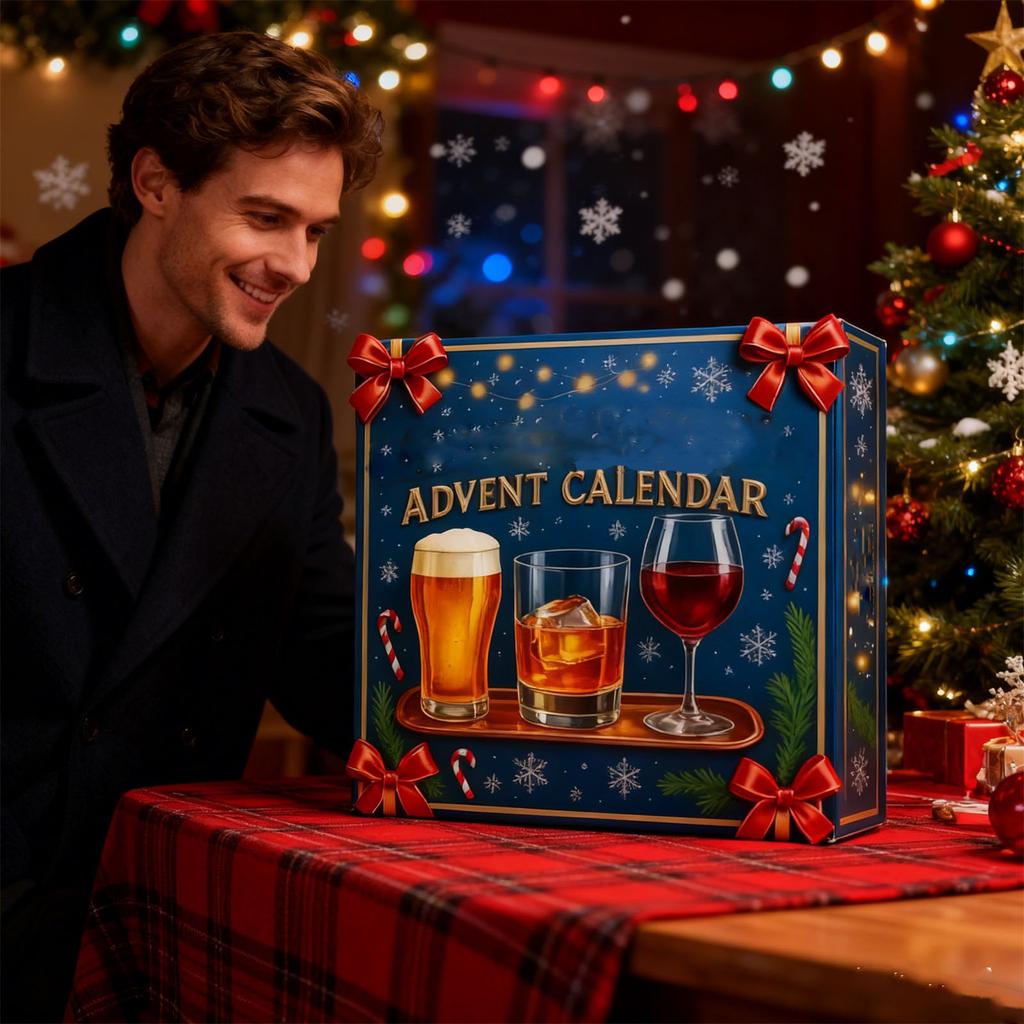 1 Stück 2D Weihnachtsgeschenk Ankunft Festkalender Weihnachtsbaum Dekoration Acryl Anhänger