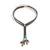 Ethnic Wind Turquoise Double Layer Korean Velvet Collarbone Chain Choker Sweet Cool Simple Necklace Female Jewellery