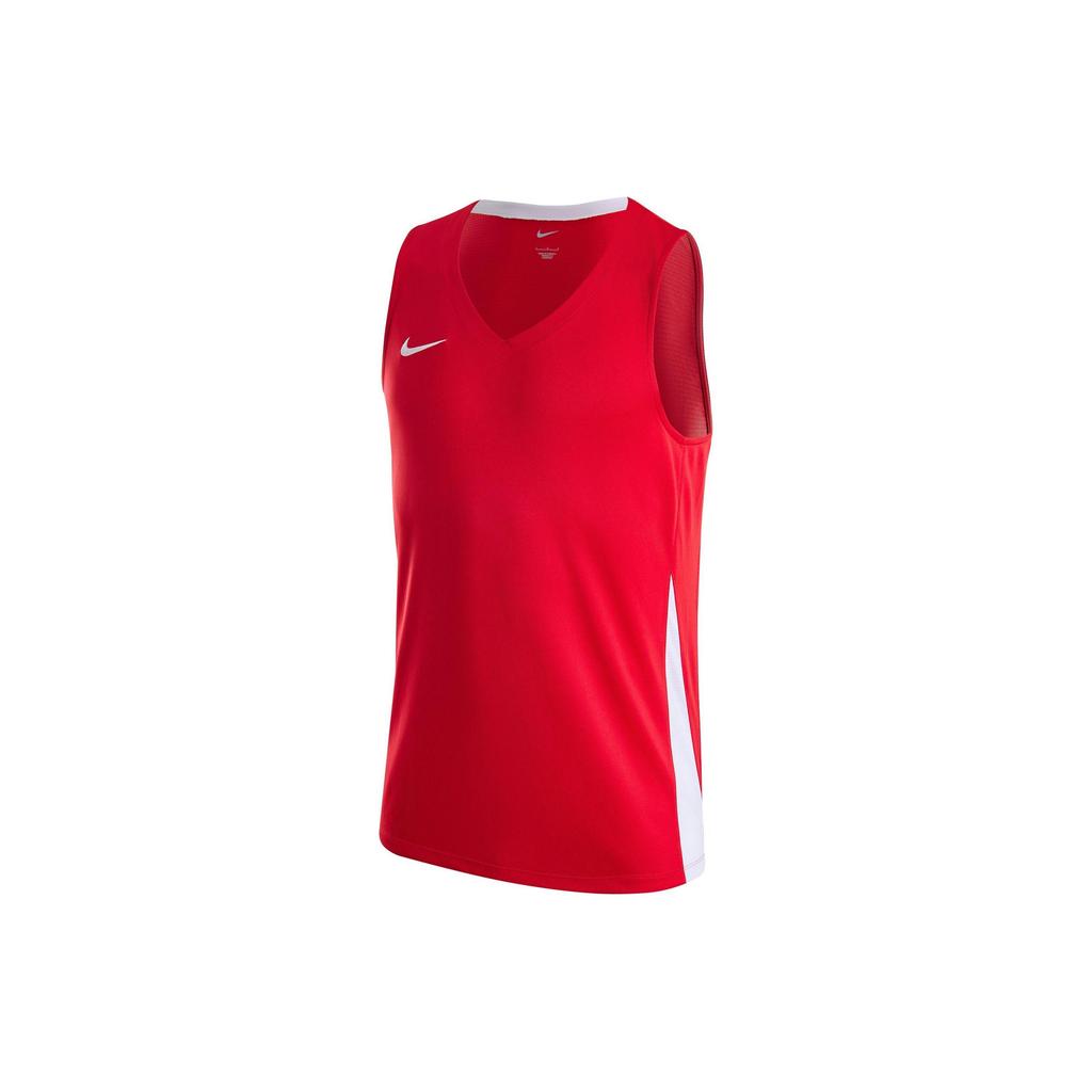 Nike Color Block Breathable V-Neck Sleeveless Basketball Jersey Men Tops University-Red HF0519-657