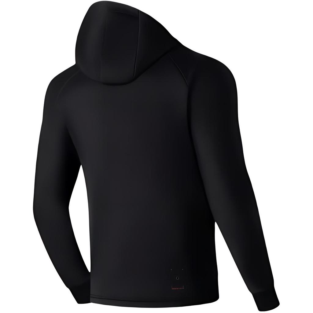 Li Ning Comfortable Casual Brand Logo Letter Print Hooded Zip-Up Sweatshirt Men sweatshirt Black AWDT001-1