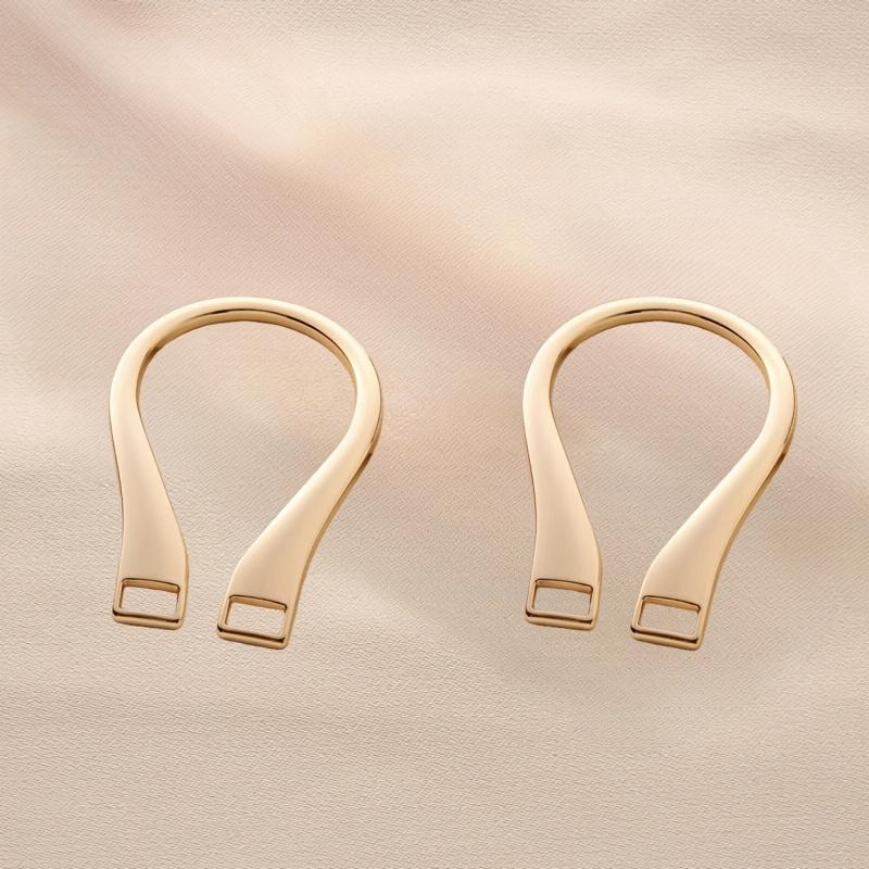 2Pcs Alloy Special-shaped Decorative Buckle Belt Buckle, Polygonal Decorative Adjustment Button, Fashionable Trench Coat Belt U-shaped Buckle