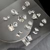 5Pcs Sparkle Sharp Diamond Nail Art Rhinestones Jewel Decoration Mix Clear White Nail Charms Ornaments