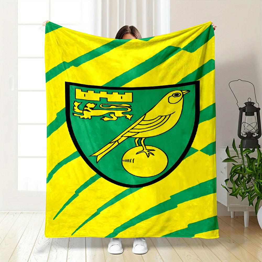Green and Yellow Canary Logo print blanket soft and cozy perfect for the living room bed sofa or a nap,gift