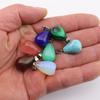 Water Drop Necklace Pendant Natural Stone Agate Round Pendant Powder Crystal 13 * 18Mm Natural Stone Pendant Necklace N765